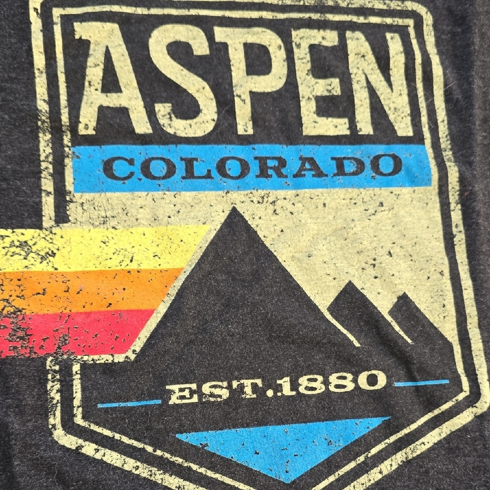 Aspen Colorado Mountain Tee - Dark Gray